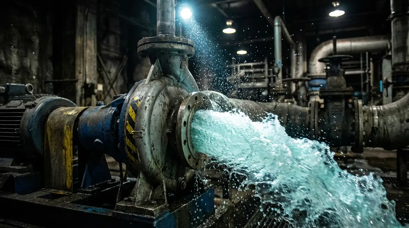 Производство и поставки промышленного насосного и компрессорного оборудования в Самаре работающий насос с визуализированным потоком воды